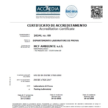 CERTIFICAZIONE ISO 17025